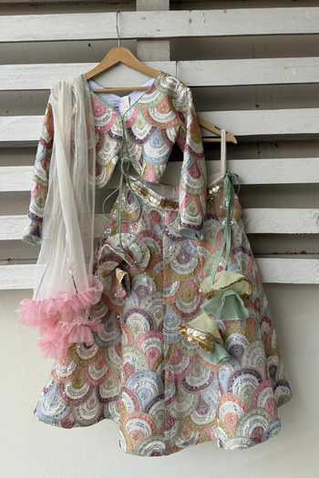 The little tales Embroidered Lehenga Set