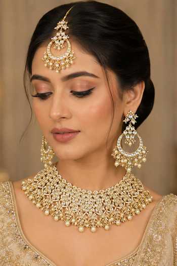 Vivinia By Vidhi Mehra Jaipuri Kundan Embellished Choker Set