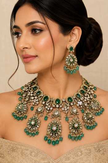 Vivinia By Vidhi Mehra Stone Embellished Necklace Set