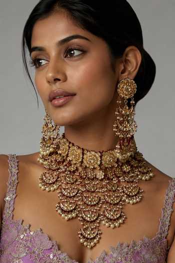 Vivinia By Vidhi Mehra Jaipuri Kundan Embellished Choker Set