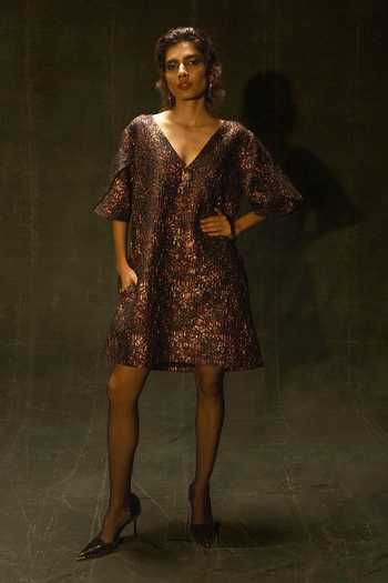Nidhi Yasha Cordelia Jacquard Dress 