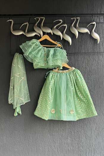The little tales One Shoulder Blouse Lehenga Set