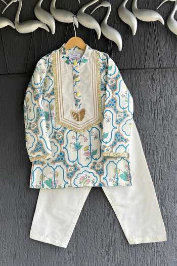 The Little Tales Butterfly Print Kurta Set 