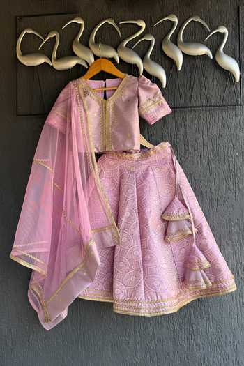The Little Tales Brocade Woven Lehenga Set 