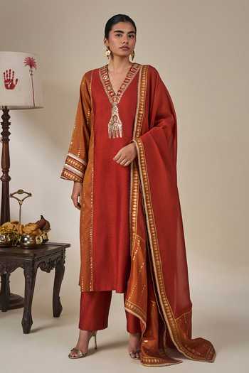 Masaba Rust Celestial Moonfall Kurta Set 