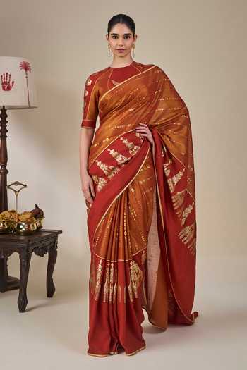 Masaba The Heirloom Saree With Unstitched Blouse Fabric 