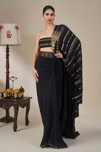Masaba Midnight Moonline Draped Saree Set 