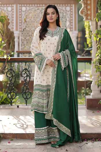 Surkh Syahi Printed Anarkali Palazzo Set 