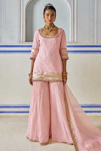 Preevin Embroidered Kurta Sharara Set