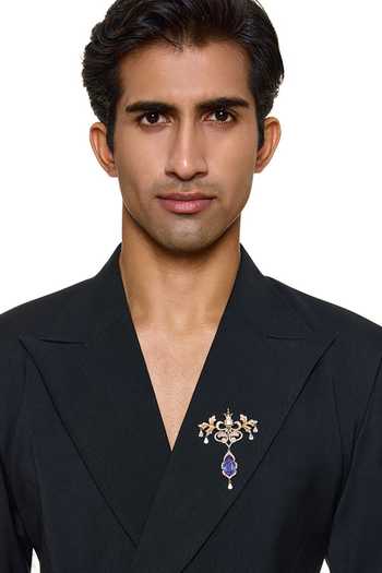 Raabta By Rahul Medellion Topaz Brooch 