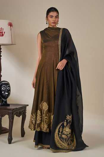 Masaba Black Gulkand Gulnaar Anarkali Set 