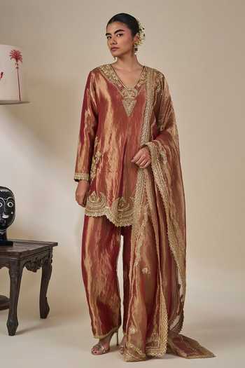 Masaba Rust Kaju Katli Kahaani Kurta Set 