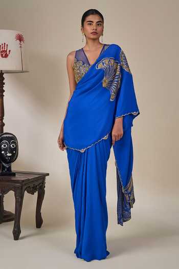 Masaba Aasmaani Afsana Pre-Stitched Saree With Blouse 