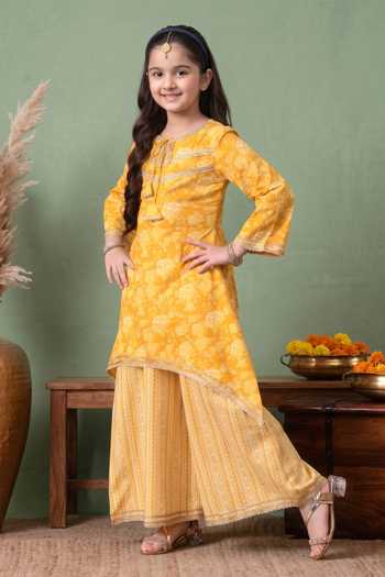 Petite Pomme Floral Print Kurta & Palazzo Set 