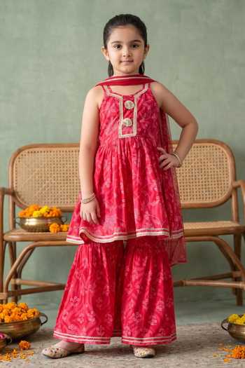 Petite Pomme Printed Kurta Gharara Set 