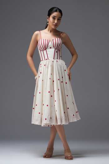 Aaroh By Dolly Pure Cotton Hand Block Print Dress 