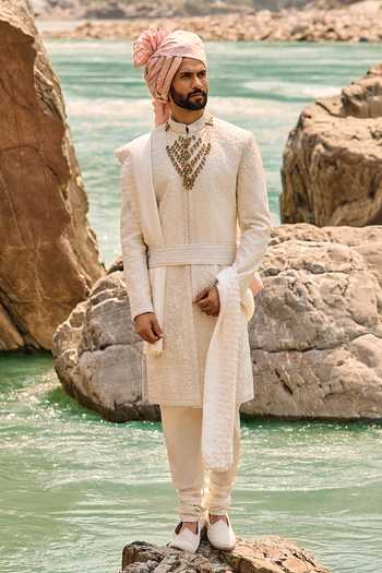 Nitika Gujral Resham Work Sherwani Set 