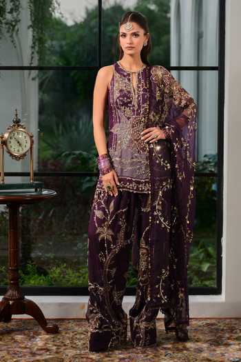 Mahima Mahajan Ilham Embroidered Shirt Kurta Pant Set 