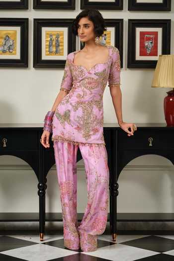 Mahima Mahajan Omaar Embroidered Shirt Kurta Set 