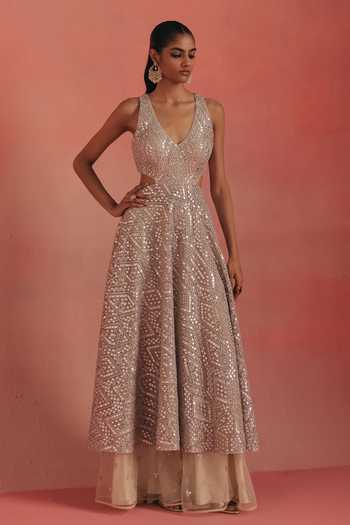 Twenty Nine Scattered Mirrorwork Sharara 