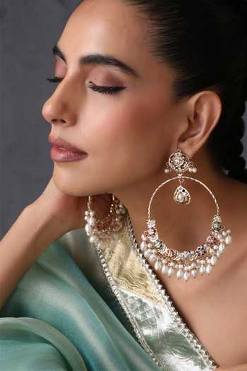 Swabhimann Jadau Chandbali Earrings 