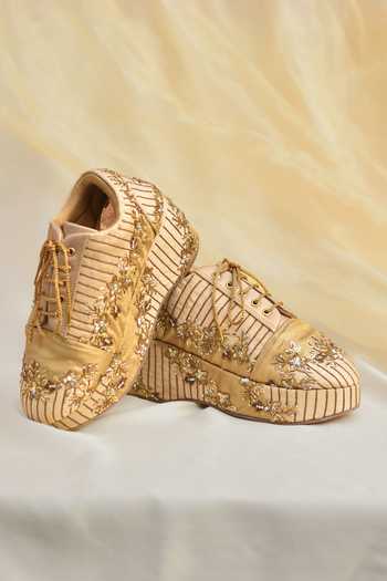 Around Always Suhani Floral Embroidered Sneakers 