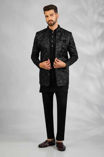SPRING BREAK Floral Embroidered Jacket & Kurta Set 