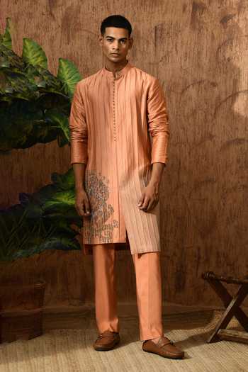 Sulakshna Jasra Pittawork Chanderi Kurta & Pyjama Set 