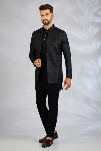 SPRING BREAK Botanical Embroidered Jacket & Kurta Set 