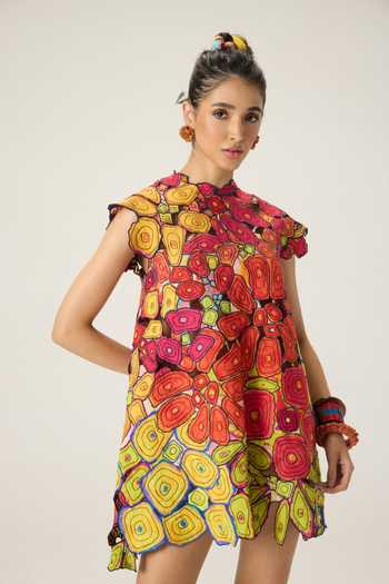 Saaksha & Kinni Esther Abstract Hand Embroidered Dress