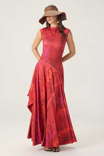 Saaksha & Kinni Charlotte Printed Asymmetric Dress