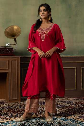 Ronak's Couture Zardozi Work Kaftan & Pant Set 