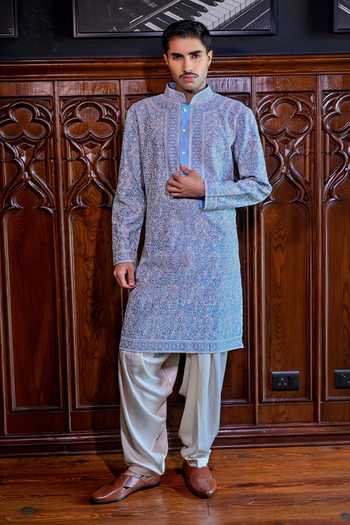 Jorah Men Dori Work Kurta & Salwar Set 