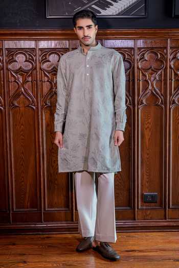 Jorah Men Floral Embroidered Kurta Set 
