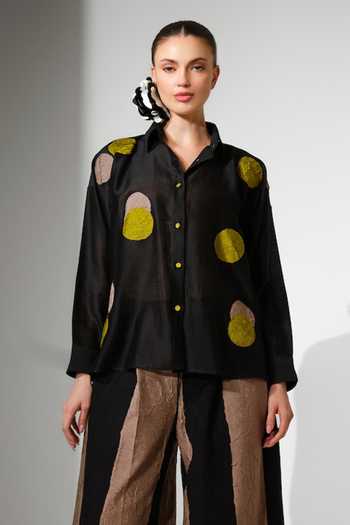 Stoique Halo Silk Chanderi Applique Shirt