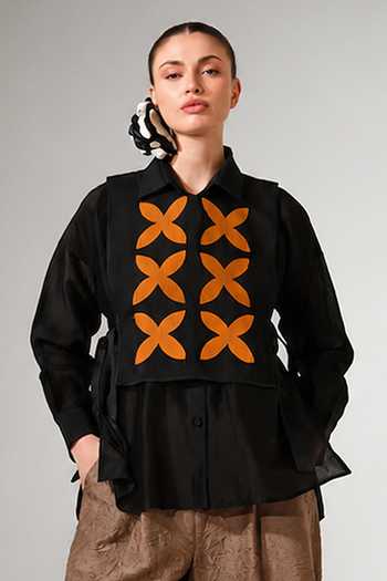 Stoique Pebble Applique Work Gilet & Shirt Set