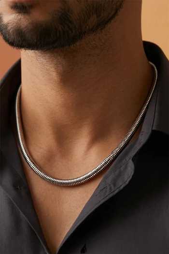 Arvino Silver Coil Necklace 
