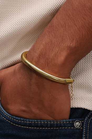 Arvino Gold Coil Chain Bracelet 