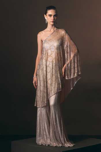 Angad Singh Moonstone Soft Net Pant Set 
