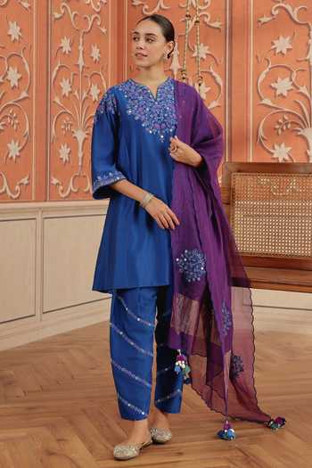 Dohr India Mirae Silk Chanderi Kurta Set