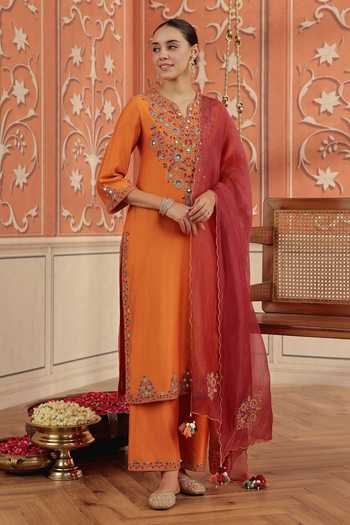 Dohr India Veya Silk Chanderi Kurta Set