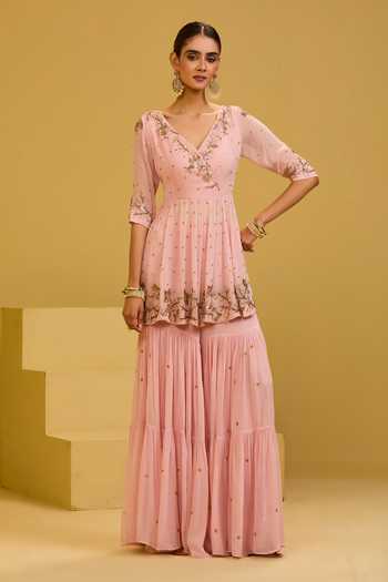 Esha Koul Baby Pink Kurta & Sharara Set