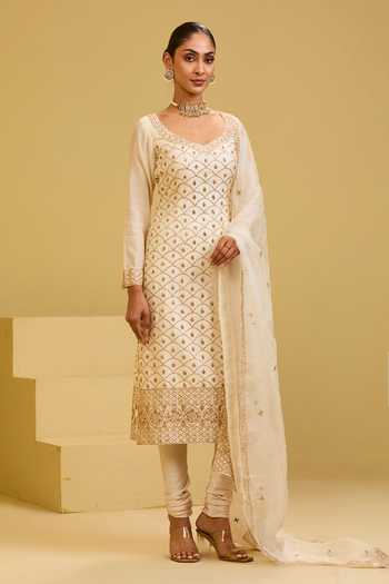Esha Koul Embroidered Kurta Churidar Set