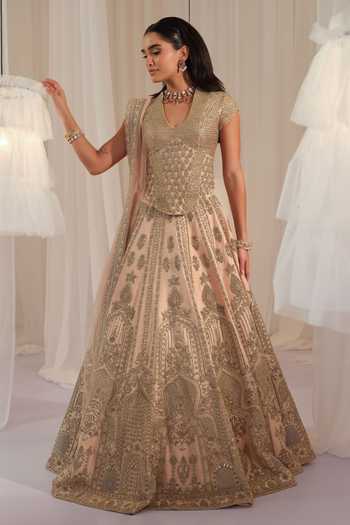 K&A By Karishma And Ashita Zardozi Work Lehenga Set 