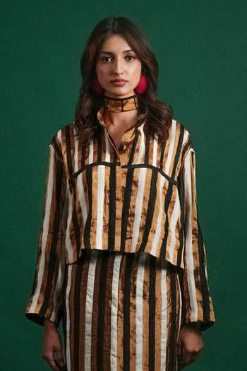 KA-Sha Sheena Cropped Shirt 