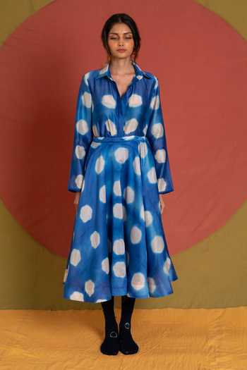 KA-Sha Clamp Dyed Full Circle Skirt 