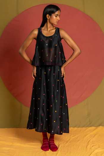 KA-Sha Floaty A-Line Skirt 