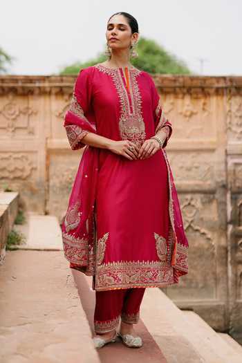 Sheetal Batra Arwa Embroidered Long Kurta Salwar Set 
