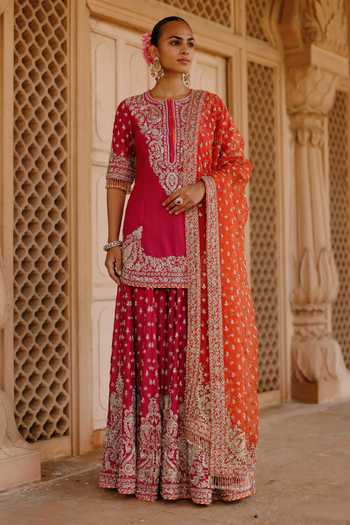 Sheetal Batra Maysam Embroidered Kurta Sharara Set 