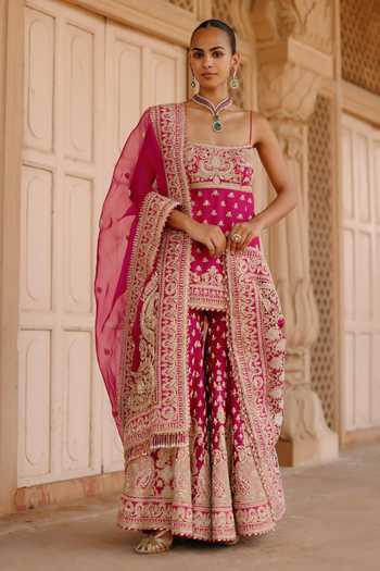 Sheetal Batra Nisbat Embroidered Kurta Gharara Set 